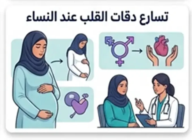 تسارع دقات القلب عند النساء